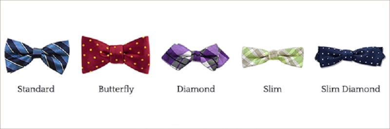 Which are the types of bow ties?
